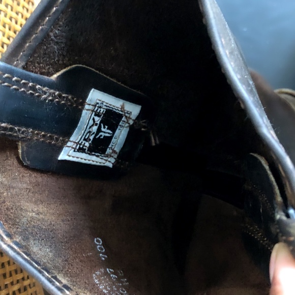 Frye Harness 12R Brown Distressed Leather Boots Sz 6.5 - Picture 9 of 9